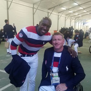 Jerome Avery and Jeff Fabry together before the opening ceremonies on Sept. 7 in the Rio de Janeiro Paralympic Games.
